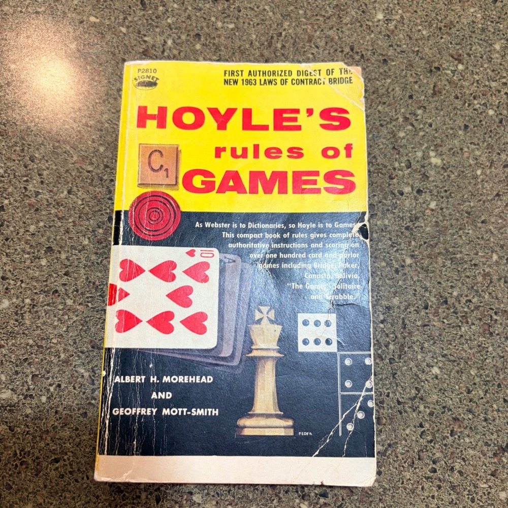 Vintage 1963 Hoyles Rules of Games‎ Signet Key Paperback Albert Morehead 28th Ed